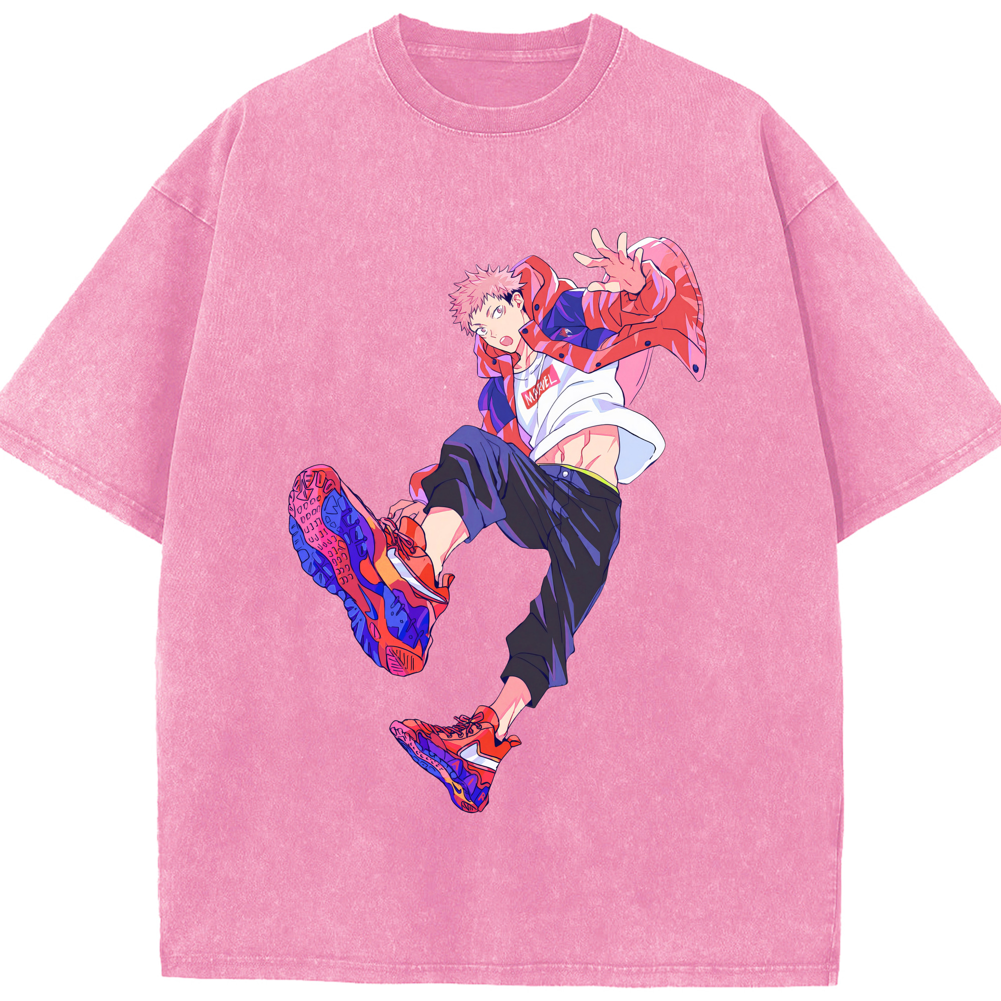 （画像用） 呪術廻戦 Jujutsu Kaisen 綿100% ヴィンテージ風 半袖Tシャツ（フロントプリント）